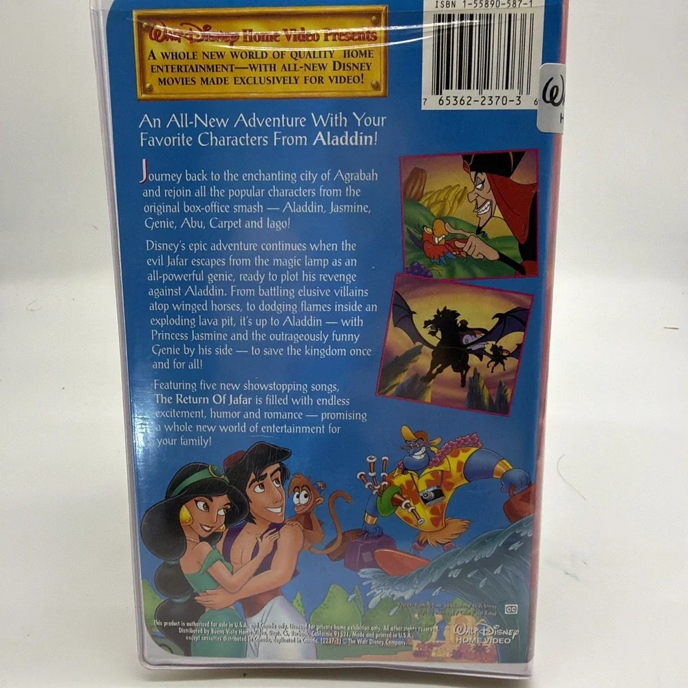 The Return Of Jafar (VHS,1994) Walt Disney Home Video - Clamshell Buy 3 Get 2 - Picture 2 of 4